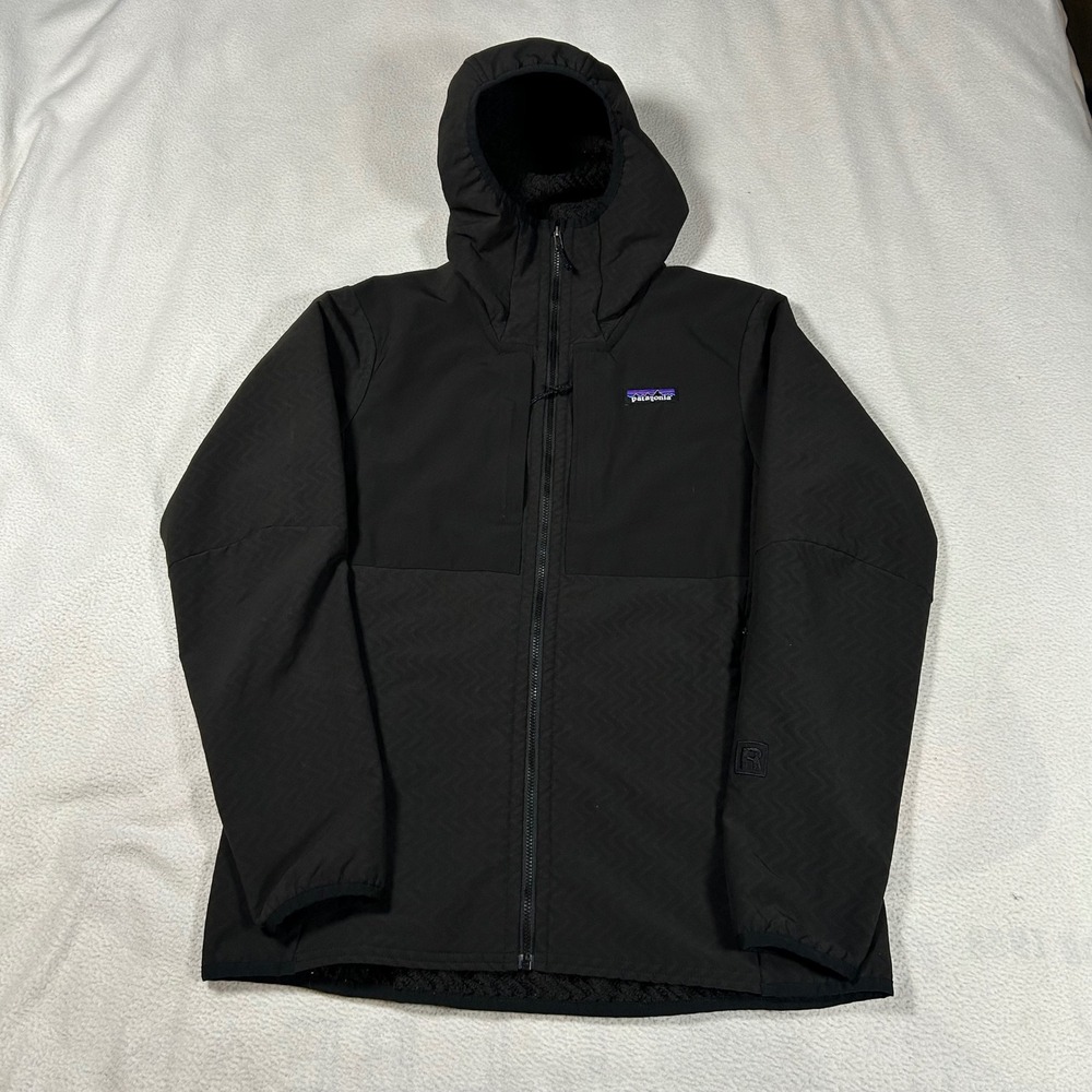 Patagonia R1 TechFace Hoody Womens Medium Black Fleece Lined Softshell Jacket